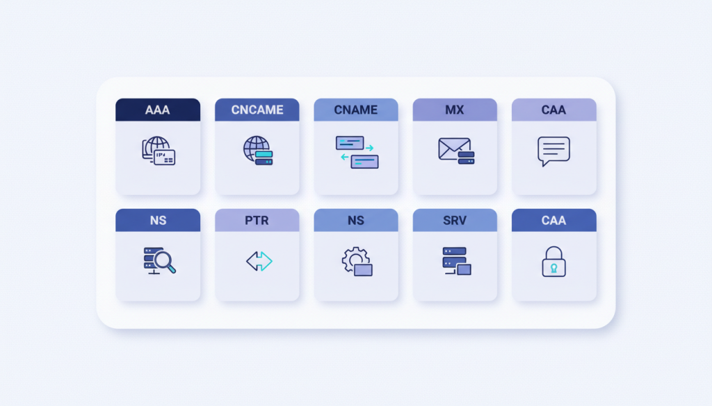 Les types d'enregistrements DNS