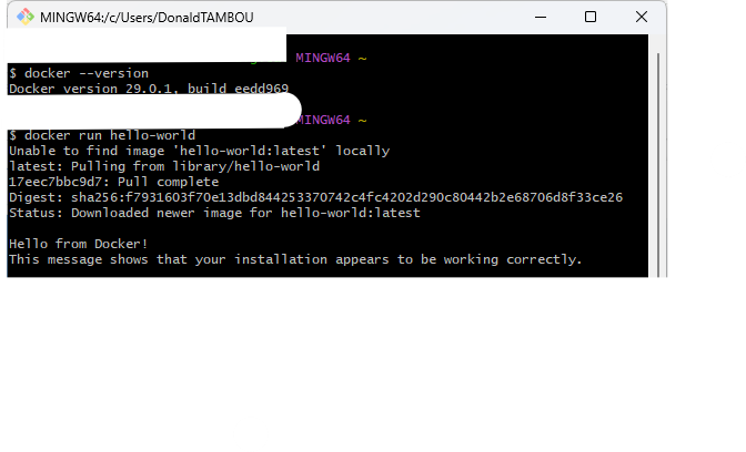 Lorsque L'installation de Docker Desktop est ok et a bien fonctionné